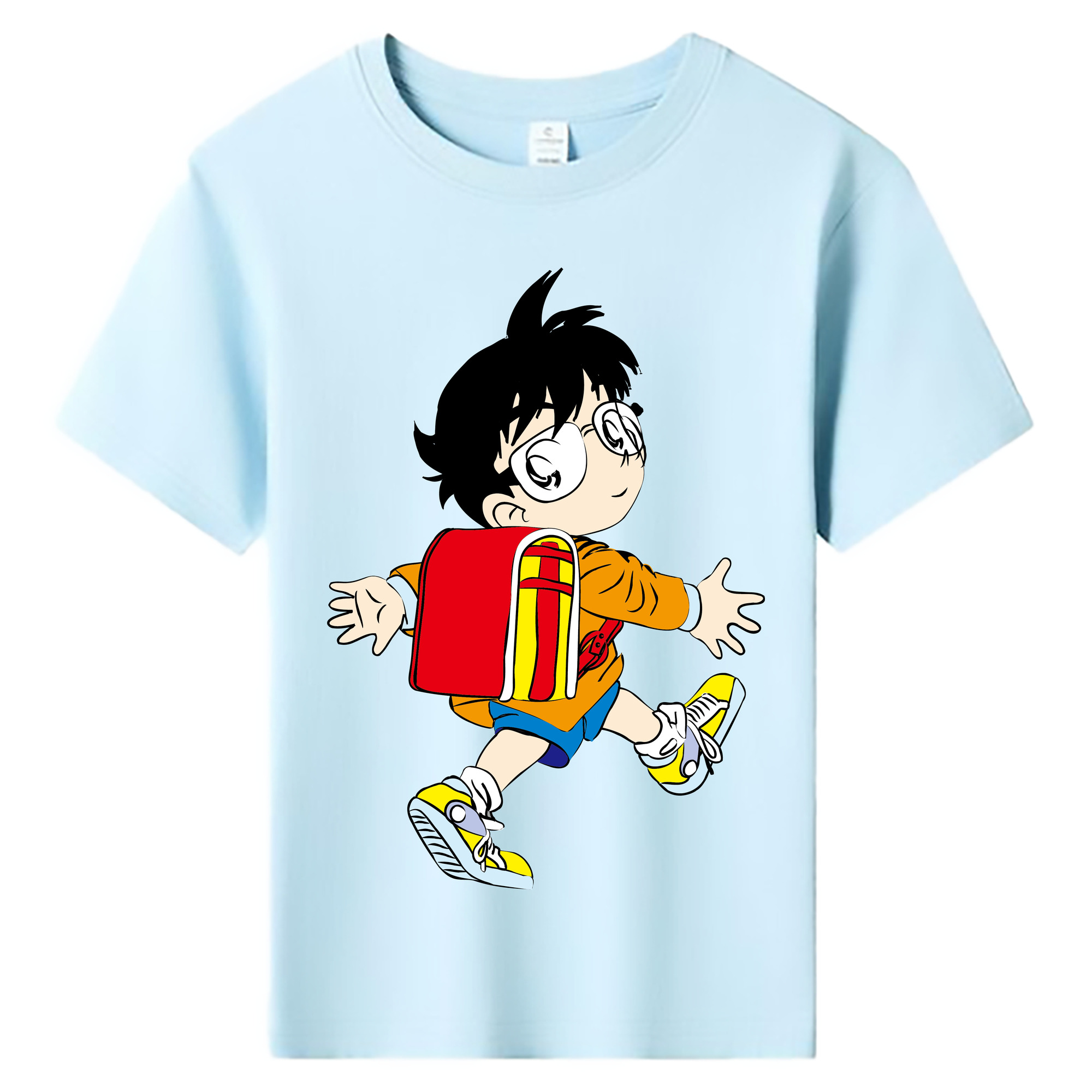 （画像用） 名探偵コナン 江戸川 コナン Detective Conan Conan Edogawa 綿100％キッズTシャツ（フロントプリント）